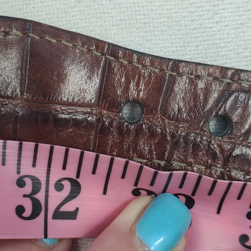 Hand made in America navy belt 34